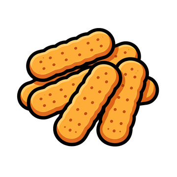 卡通风格饼干零食插画设计素材免抠png