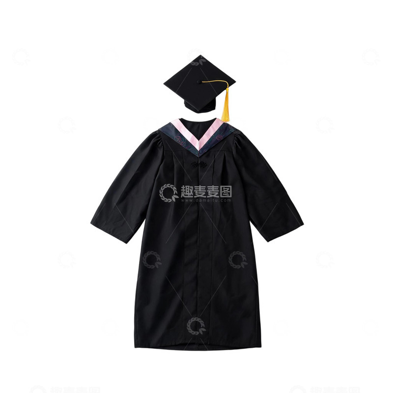 高清大图下载【趣麦麦图】-简约风毕业礼服学士帽设计素材