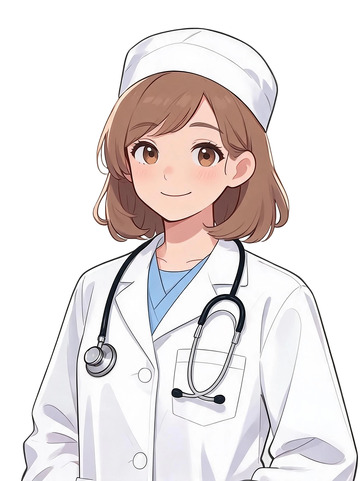 动漫风护士人物插画设计素材