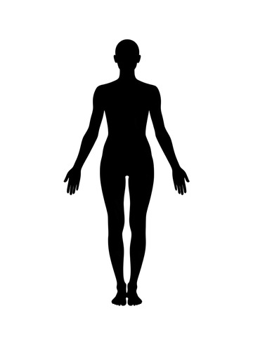 剪影风女性人体轮廓设计素材