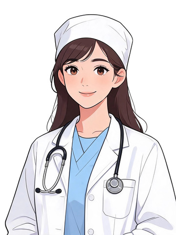 日系动漫风格护士插画设计素材