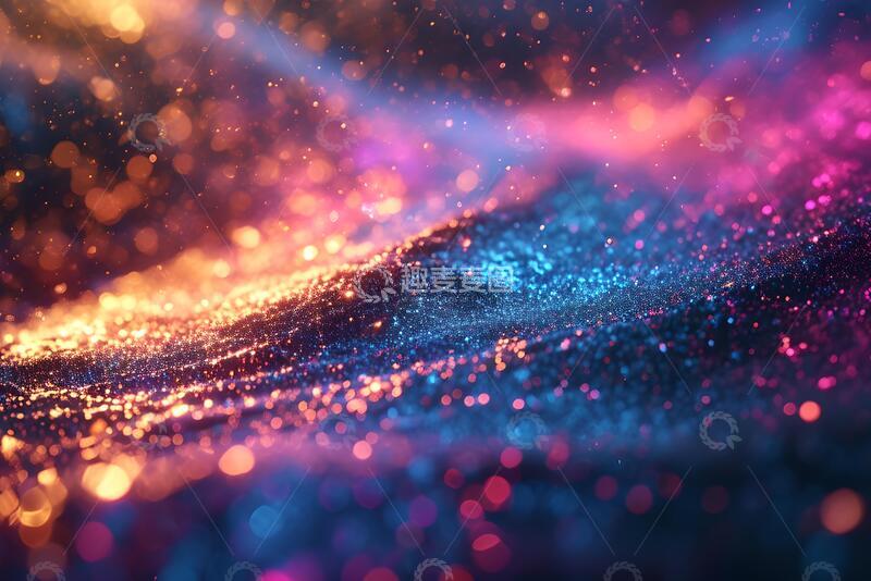 高清大图下载【趣麦麦图】梦幻风星河光尘粒子背景设计素材92
