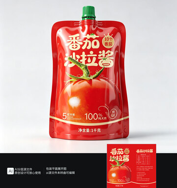 番茄沙拉酱包装设计