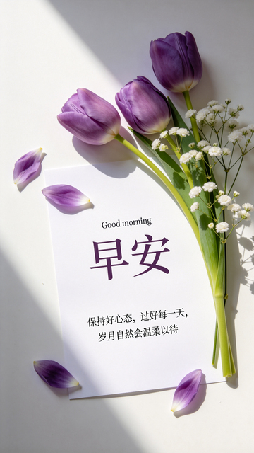 分散紫色郁金香花瓣