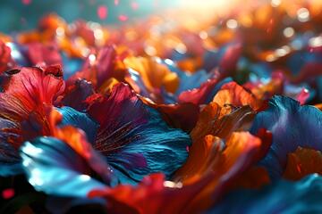 梦幻风绚丽花海光影设计素材64