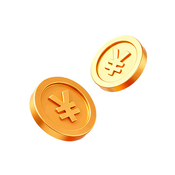3D风格金币日元符号设计素材