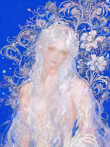 穆夏风格的3D花卉