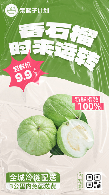 生鲜番石榴优惠海报