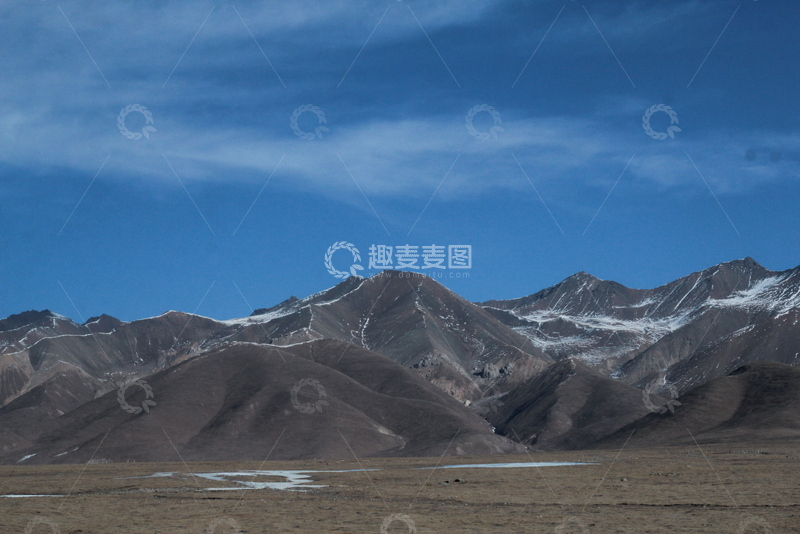 高清大图下载【趣麦麦图】雪山山体与天空2