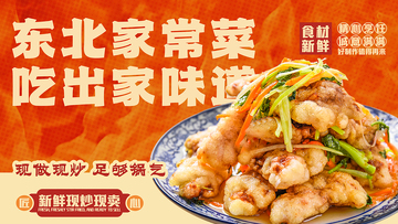 国潮风东北家常菜美食海报设计素材