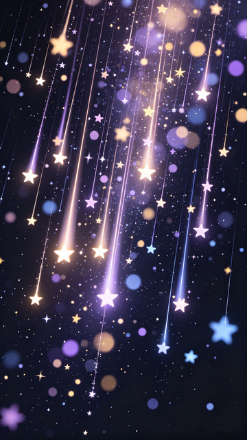 超清梦幻流星雨粒子特效素材