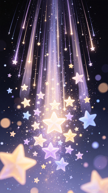 多层尺寸发光五角星粒子