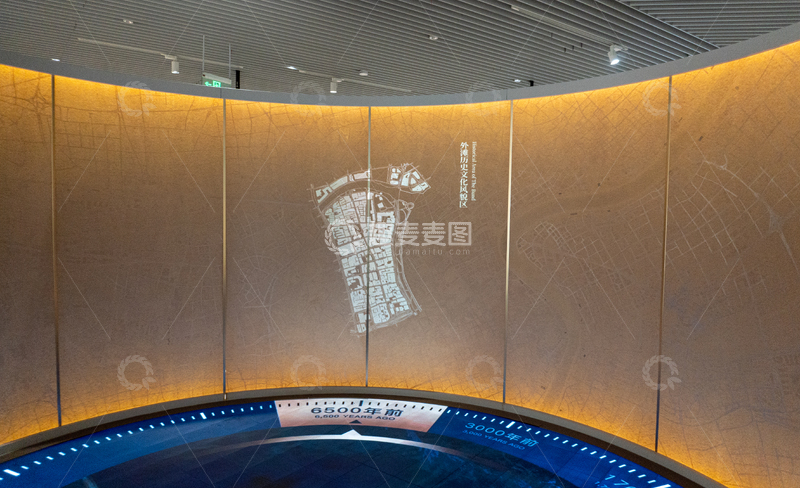 高清大图下载【趣麦麦图】-上海城市规划馆现代风科技展厅投影设计素材