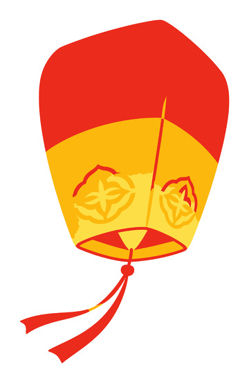 扁平风传统灯笼插画设计素材