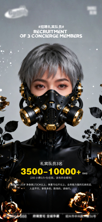 蒸汽朋克风招贤纳士海报设计素材