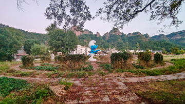 绍兴十九峰自然风光田园景观摄影素材