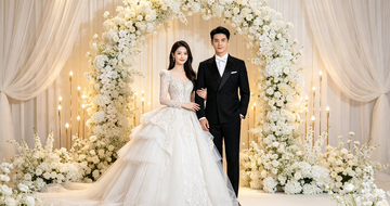 唯美风婚礼新人婚纱摄影素材