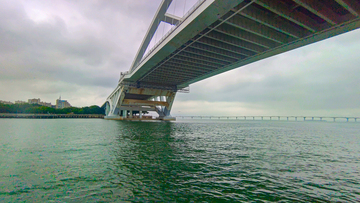 实景风厦门跨海大桥水下视角设计素材