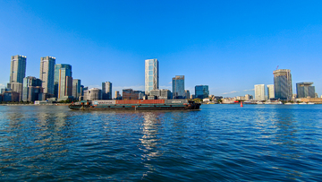 现代都市风光城市天际线摄影素材