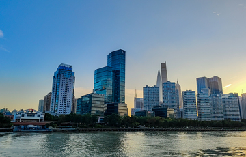 上海黄浦江城市风光现代建筑群摄影素材