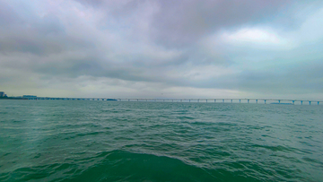 写实风厦门海景大桥自然风光摄影素材