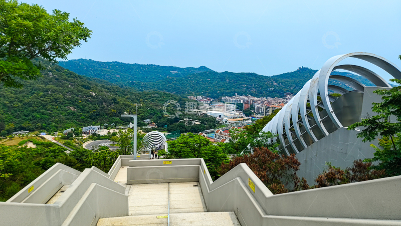 高清大图下载【趣麦麦图】-现代风厦门城市网红景观台阶设计素材