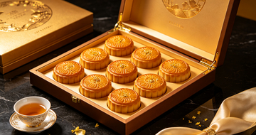 金色奢华中秋礼盒月饼设计素材