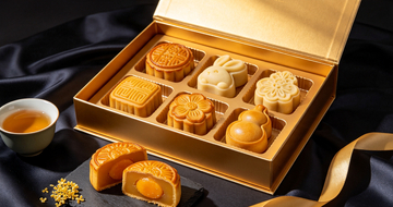 金色奢华中秋礼盒月饼设计素材