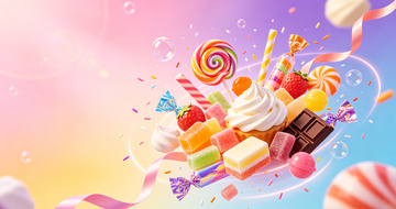梦幻风糖果甜品插画设计素材
