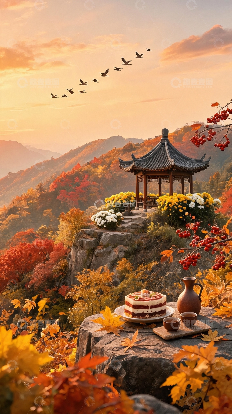 高清大图下载【趣麦麦图】-重阳节节日背景13