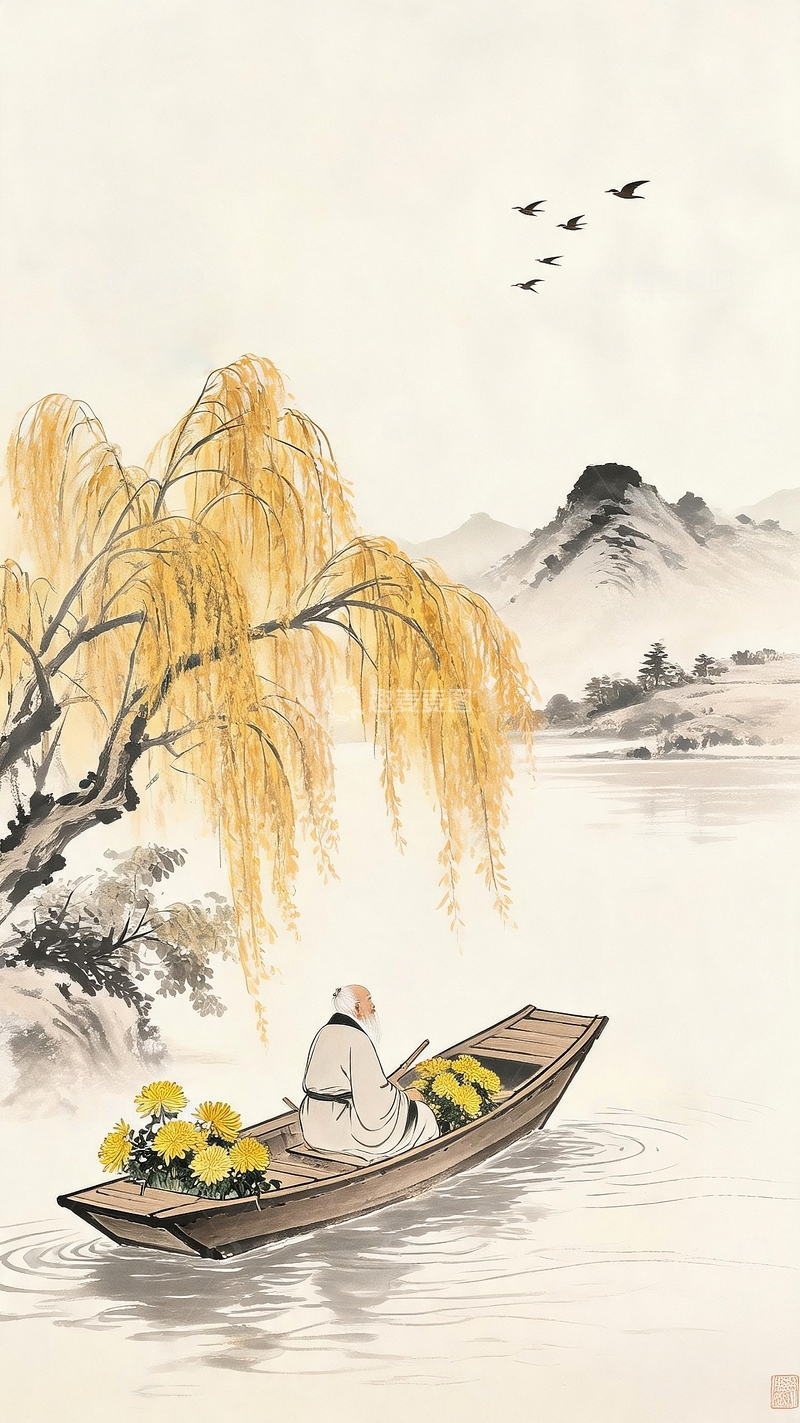 高清大图下载【趣麦麦图】重阳节节日背景08