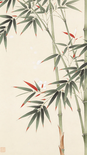 国画竹子背景1