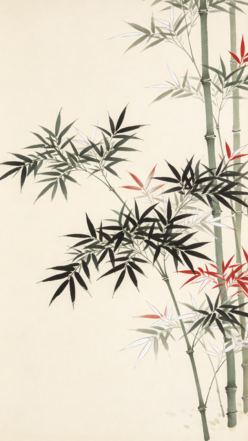 国画竹子背景2