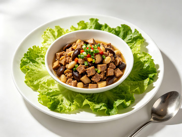 香菇肉沫家常菜美食摄影4