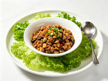 香菇肉沫家常菜美食摄影3