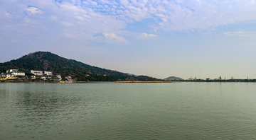 写实风南北湖湖光山色自然风景摄影素材