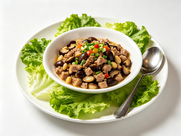 香菇肉沫家常菜美食摄影1