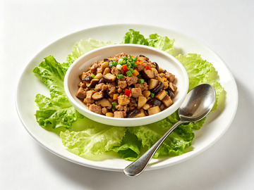香菇肉沫家常菜美食摄影2