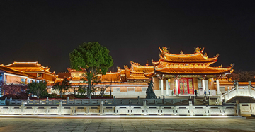 夜景风古建筑宫殿灯光设计素材