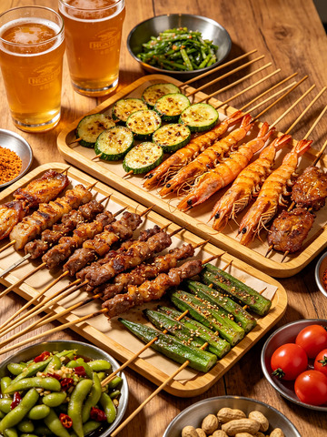 烧烤撸串啤酒夜宵美食摄影3