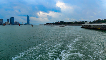 实景风厦门城市鼓浪屿海景风光摄影素材