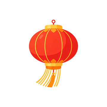 扁平风春节红灯笼矢量设计素材