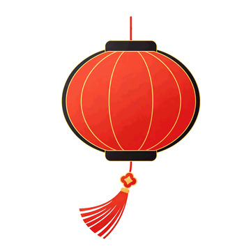 扁平风春节红灯笼插画设计素材