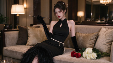 写实风优雅女性时尚造型设计素材
