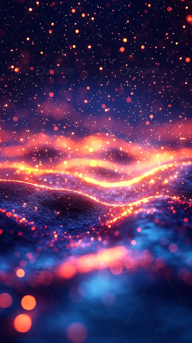 高清大图下载【趣麦麦图】星光闪耀的抽象海洋