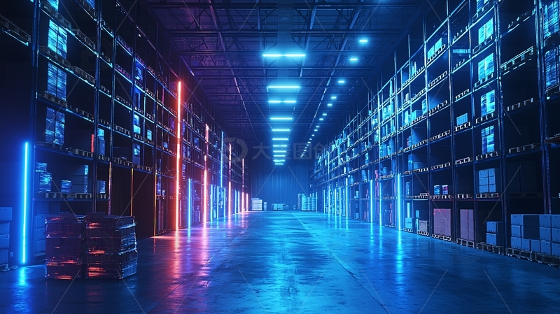 高清大图下载【趣麦麦图】未来科技感仓库