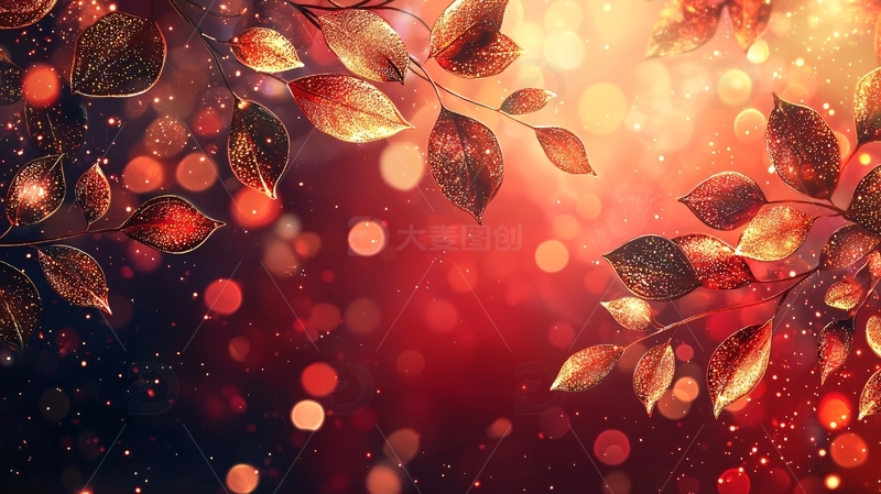 高清大图下载【趣麦麦图】金色树叶