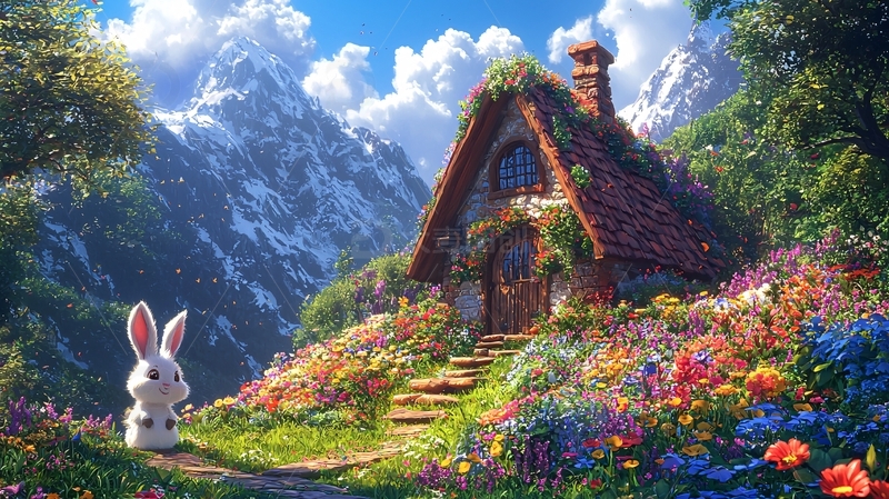 高清大图下载【趣麦麦图】山间小屋