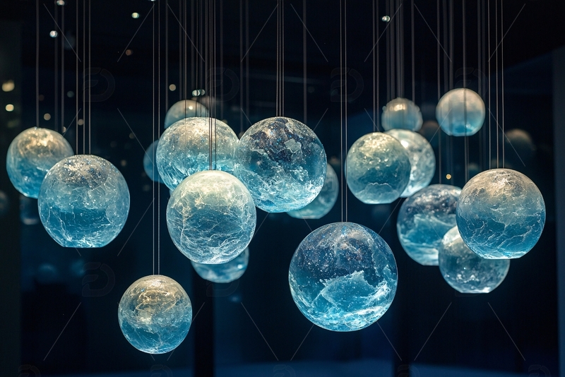 高清大图下载【趣麦麦图】悬挂式玻璃球灯饰