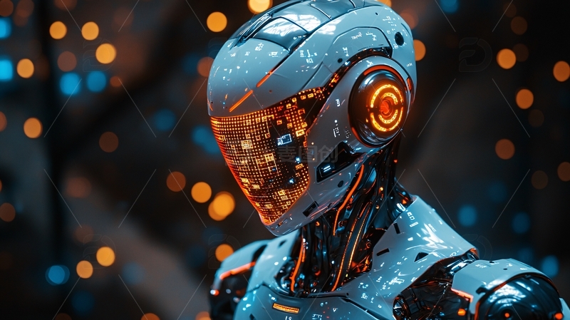 高清大图下载【趣麦麦图】未来科技感机器人头像